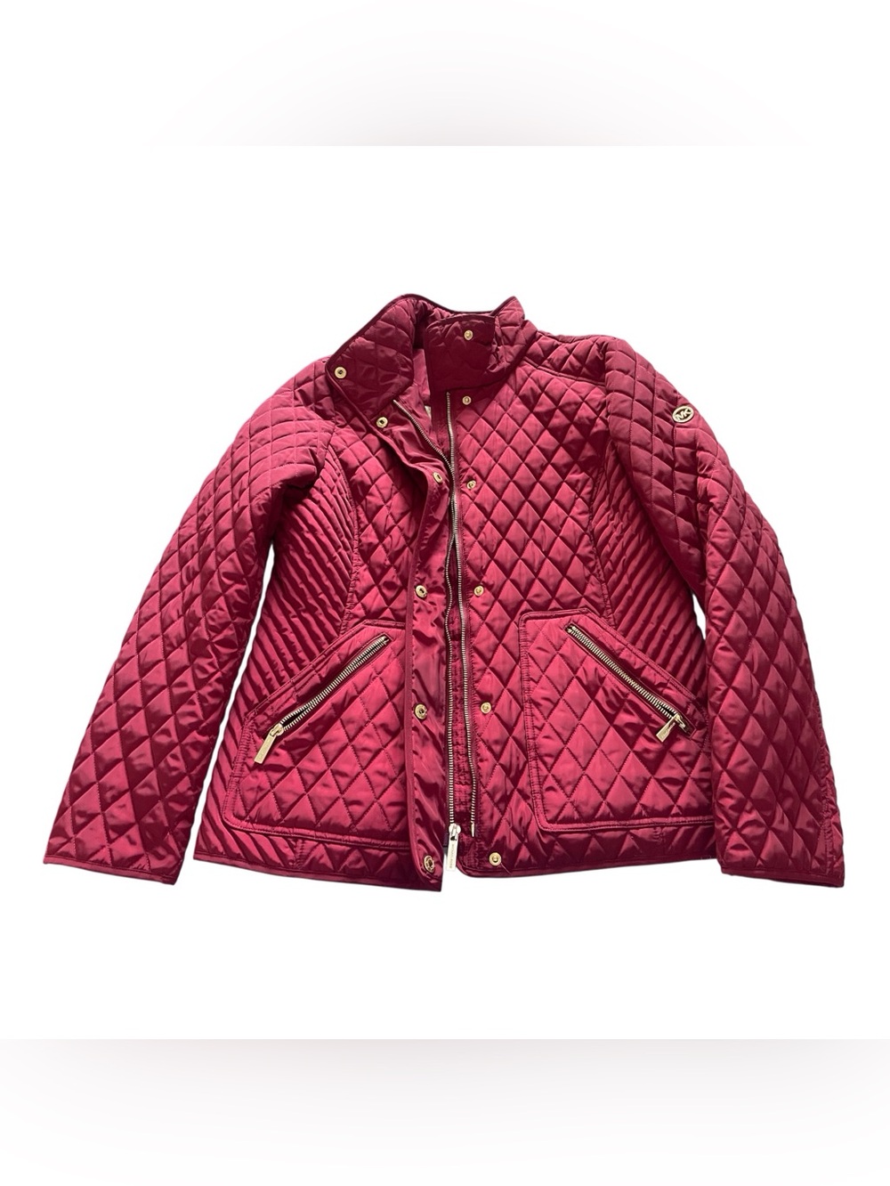 Michael Michael Kors Quilted Burgundy Jacket, M - Picture 14 of 14